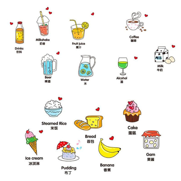 Kitchen Wall Sticker Decoration Refrigerator Door
