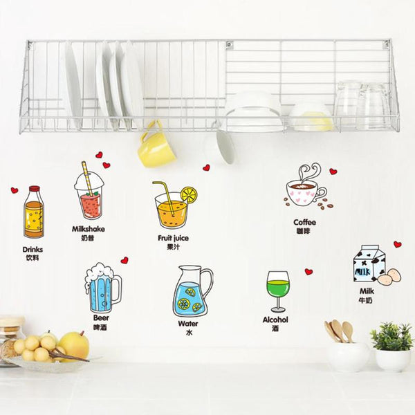 Kitchen Wall Sticker Decoration Refrigerator Door