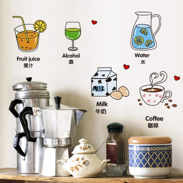Kitchen Wall Sticker Decoration Refrigerator Door