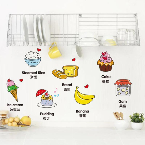 Kitchen Wall Sticker Decoration Refrigerator Door