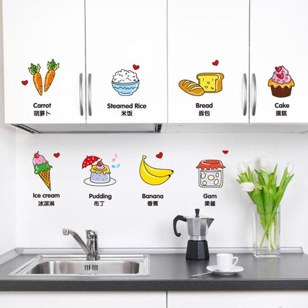 Kitchen Wall Sticker Decoration Refrigerator Door