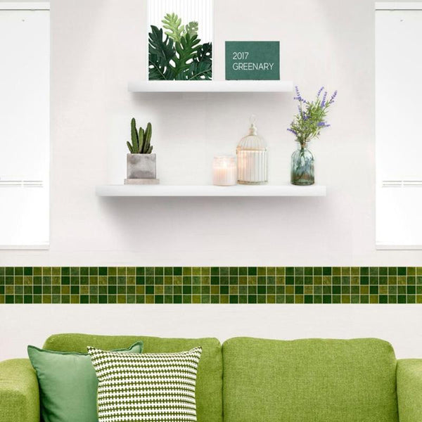 Sticker Waterproof  Adhesive PVC Wallpaper Mosaic Tiles Stickers